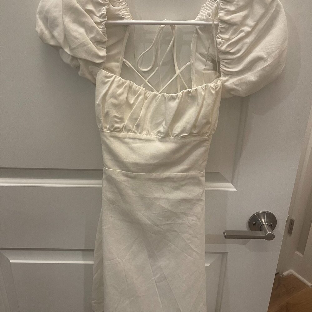 White Mini Shoulder Dress - Zara